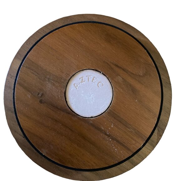 Vintage Deco 6 Pipe Walnut Tobacco Stand Ribbed Glass Humidor Decatur Industries - Picture 5 of 16